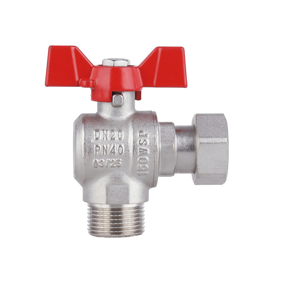 Кран кульовий із накидною гайкою Thermo Alliance Forte 3/4" ВЗ для води кутовий SF224W20 Київ - фото 10