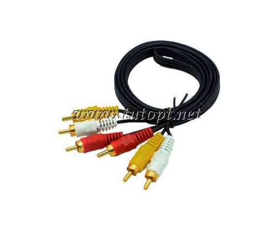 Аудіо відео кабель 3RCA Х 3RCA (тюльпан 3 -тюльпан 3), 1.5 м (в пакеті) 4231 Дніпро