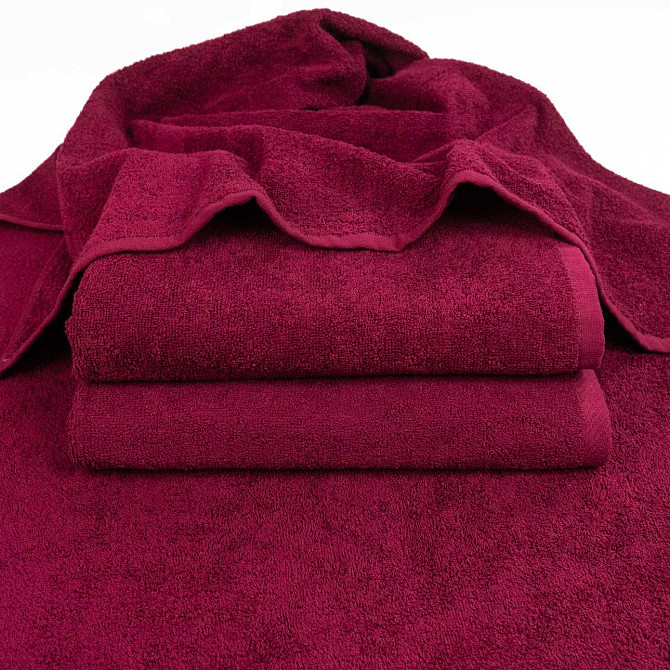 Большое банное полотенце махровое GM Textile 100х150см 400г/м2 (Бордовый) Сумы - изображение 2