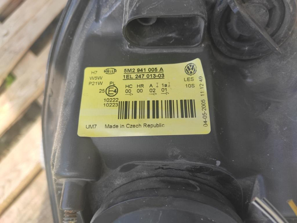 Фара ліва VW Golf 5 Plus 2005-2009 (5M2941005A) Ковель - фото 1