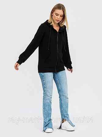 Худі базове на блискавці утеплене Ray Basic жіноче чорне (U0405LW-Black) Київ