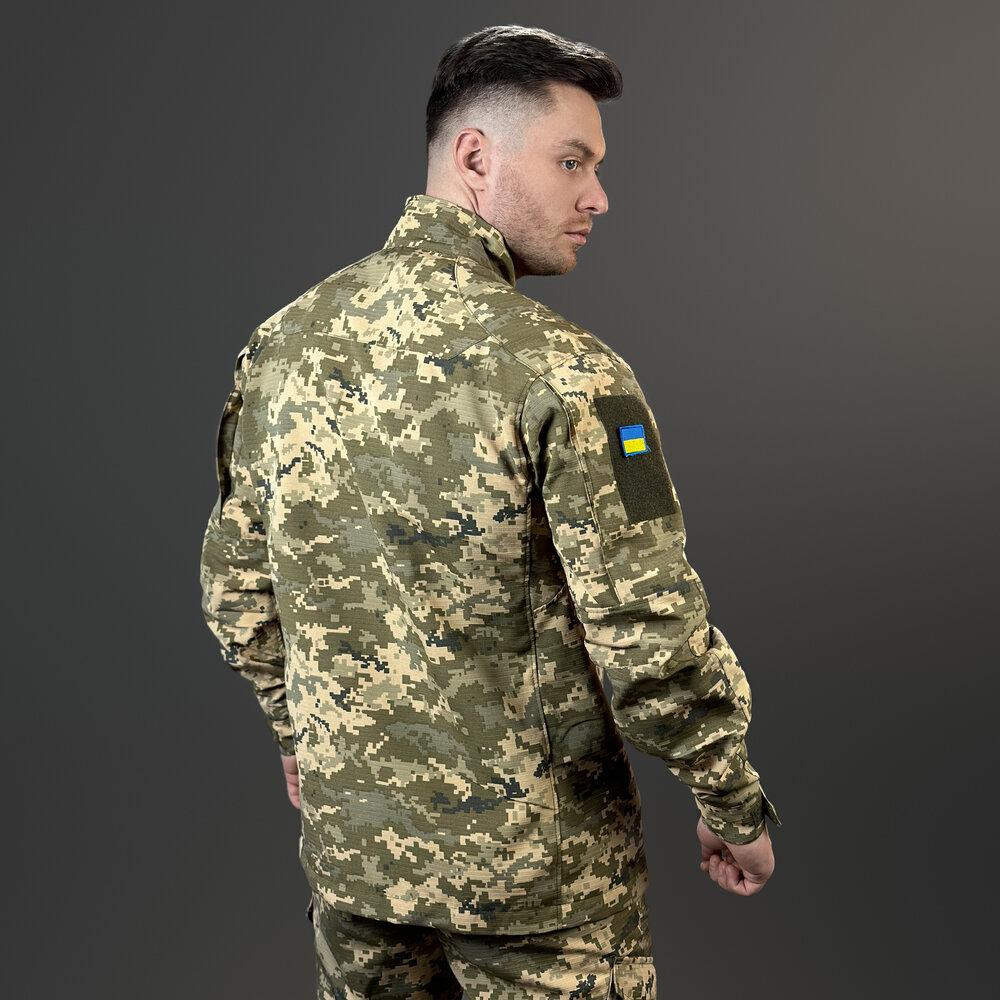 Чоловічий тактичний кітель демісезонний з кишенями піксель Pobedov Rip-Stop XL Київ - фото 2