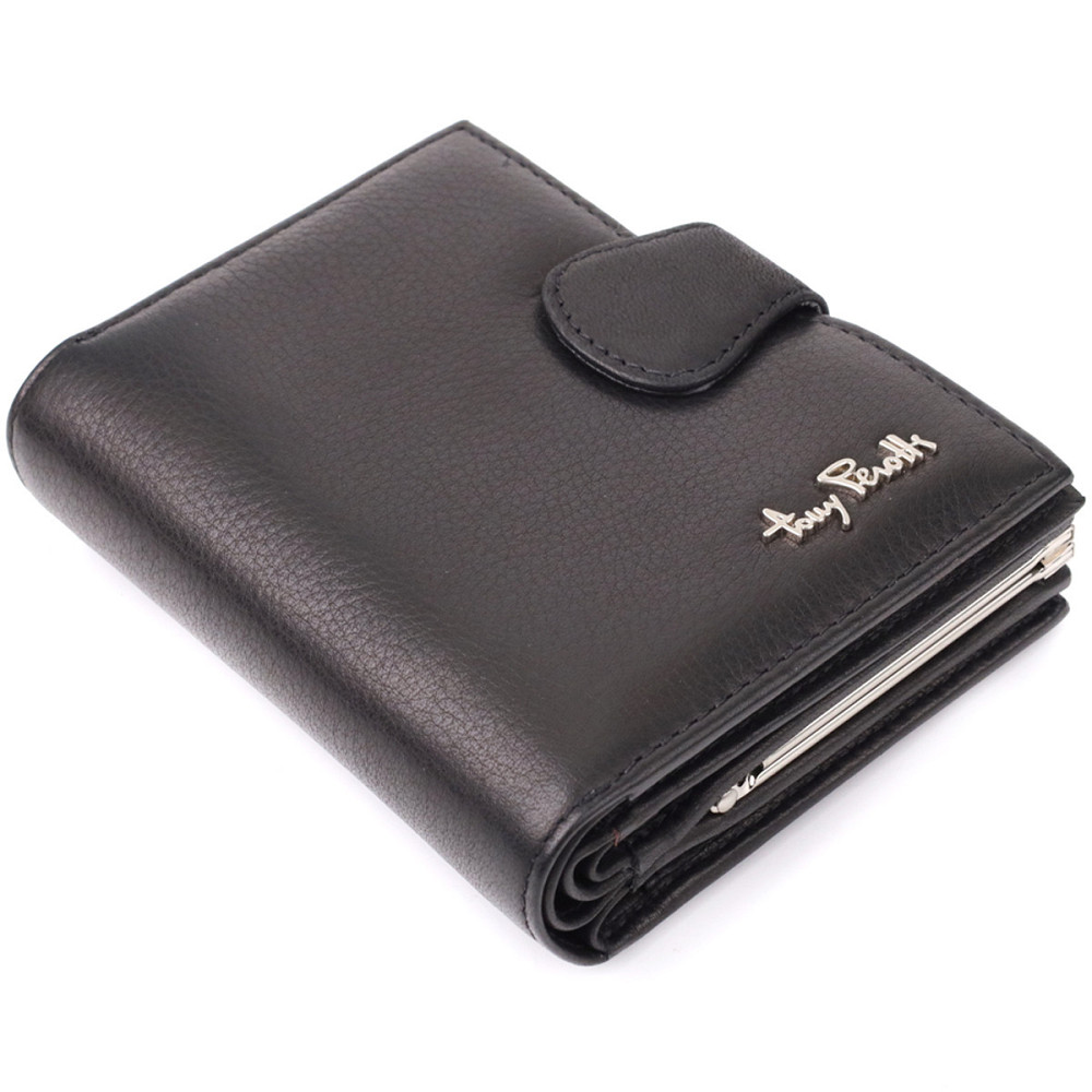 Стильний жіночий вертикальний гаманець з натуральної шкіри Tony Perotti 20842_1 (2656 nero) Чорний Київ - фото 5