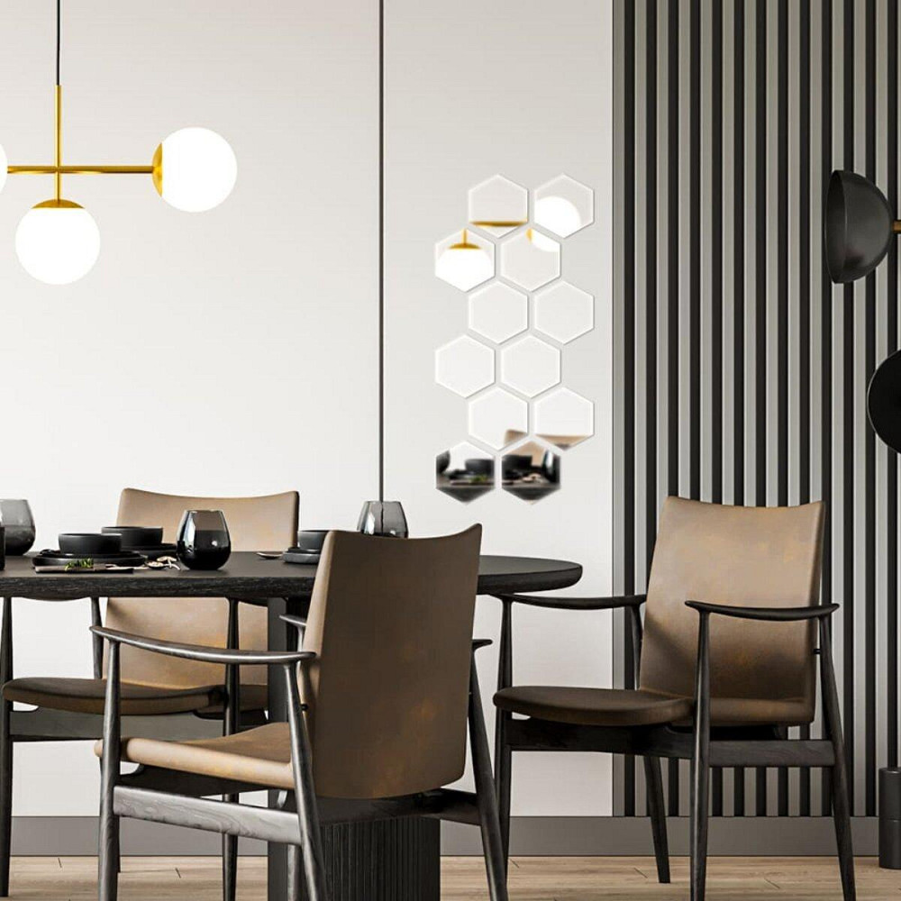 Зеркальный самоклеящийся декор, серебро, 12 штук Киев - изображение 5