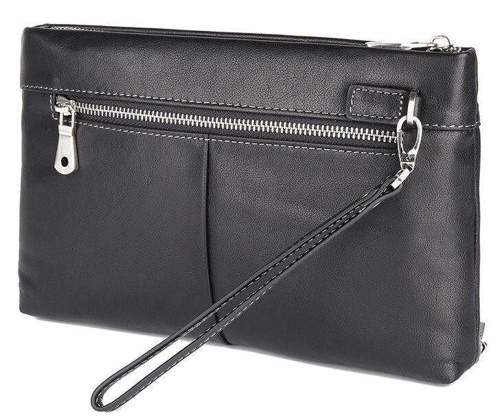 Барсетка мужская в гладкой коже Vintage 14970 Черная Киев - изображение 6