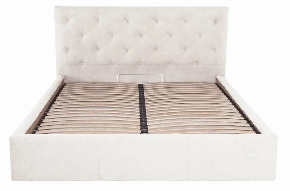 Кровать Bristol Comfort 120 х 190 см Мисти Milk С подъемным механизмом и нишей для белья Бежевый Киев - изображение 3