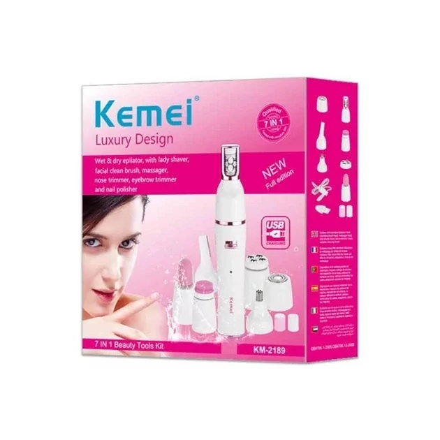 Женский эпилятор триммер Kemei KM-2189 (7 в 1) для лица и тела Винница - изображение 3