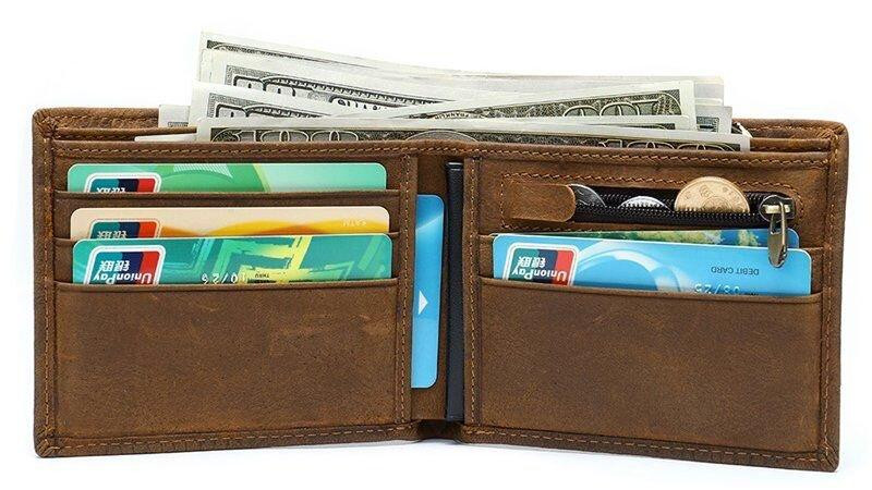 Мужской бумажник для карт купюр и документов Vintage 20042 Коричневый Киев - изображение 8