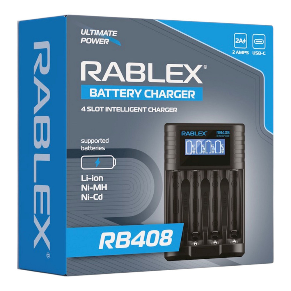 Зарядное устройство Rablex RB408 на 4 AA/AAA R3/R6 1.2V 3.7V Днепр - изображение 1