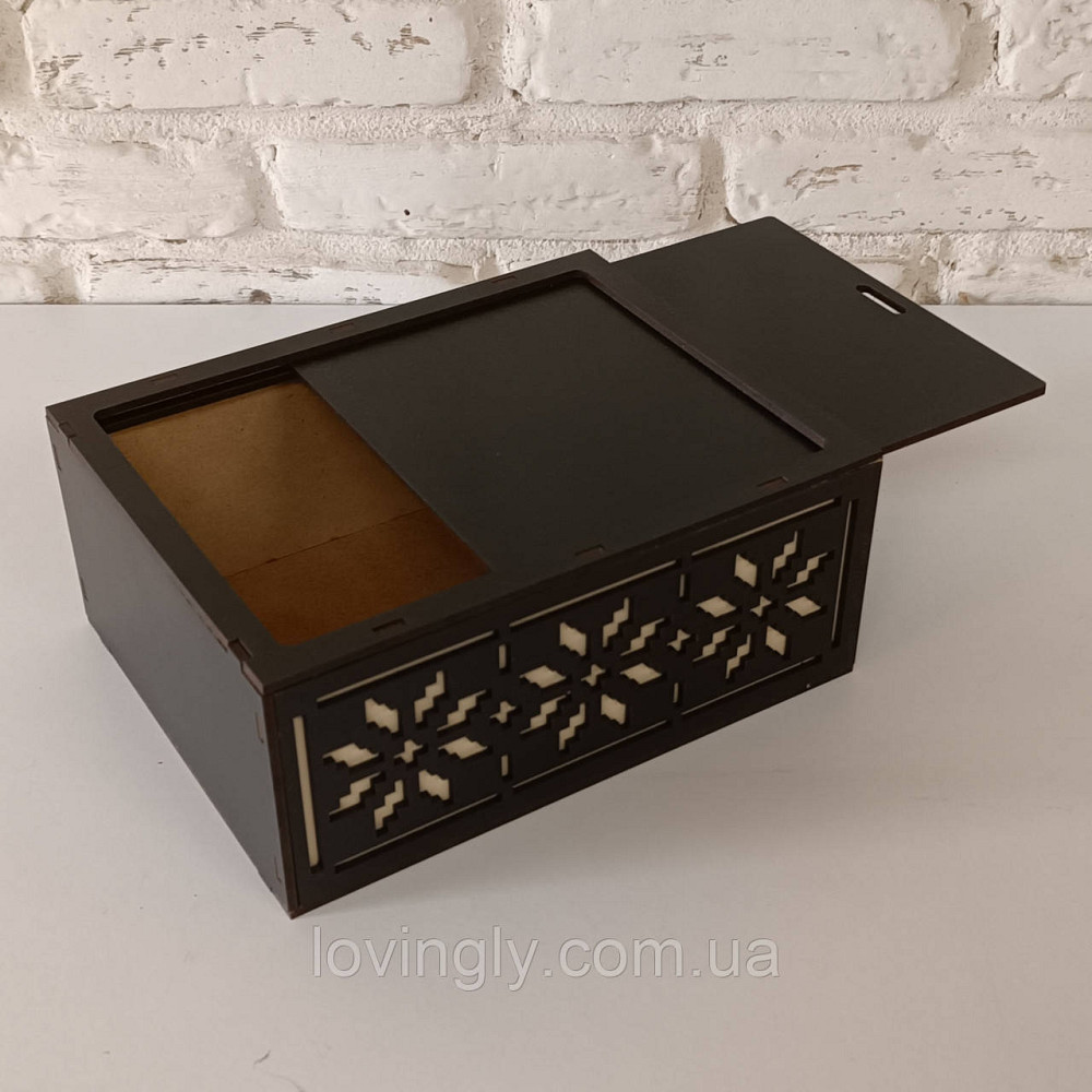 Подарочная коробка черного цвета с орнаментом   29/20/10 см Ирпень - изображение 5
