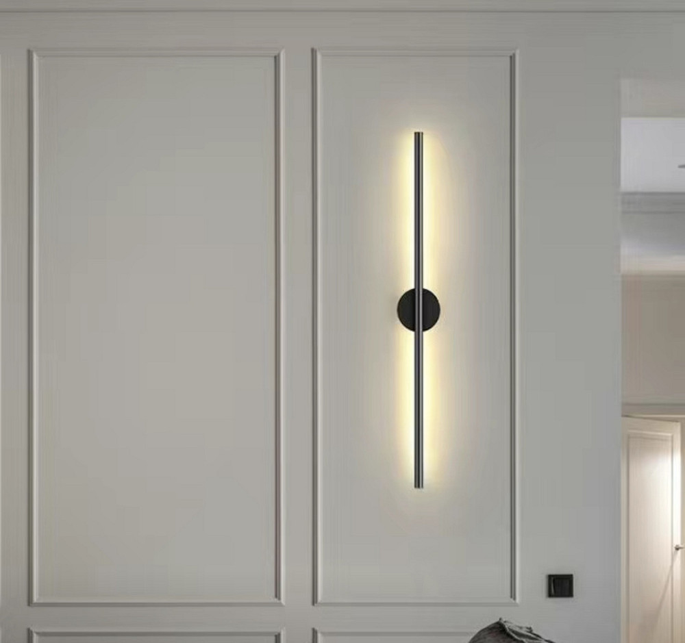 Світлодіодне лінійне бра 60 см 12W LED — настінний світильник для спальні, коридору, сучасний LED світильник ч Київ - фото 2