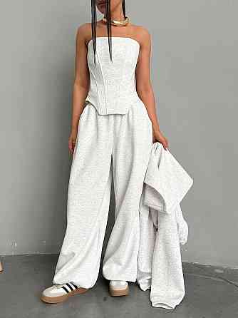 Жіночий стильний трендовий костюм-трійка петля Меланж, 46/48 Одеса