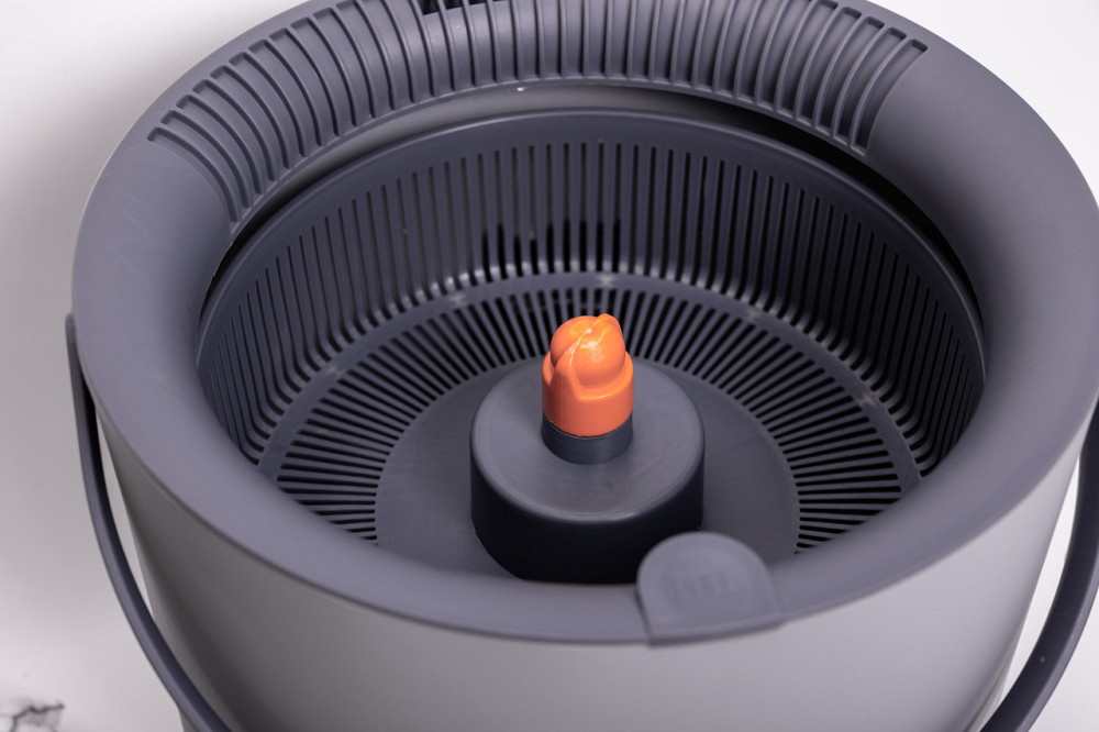 Household Набір для прибирання з круглою телескопічною шваброю з мікрофібри та відром із віджим Коломия - фото 6