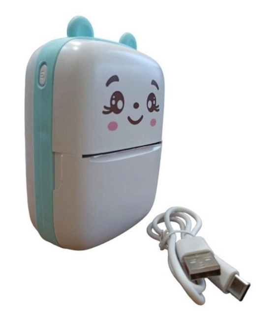 Термопринтер дитячий бездротовий Cat Ears 8499, біло-синій Вінниця - фото 3