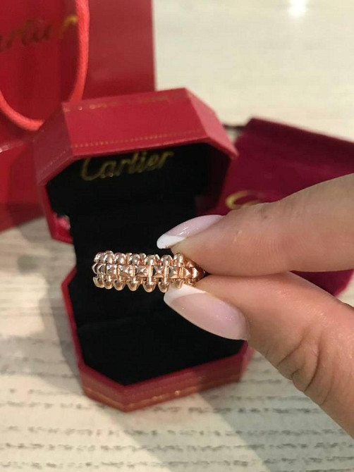 Кільце Cartier Juste un Clou «зубчики» | напилення рожевим золотом | розкішне подарункове паковання в комплекті Одеса - фото 2