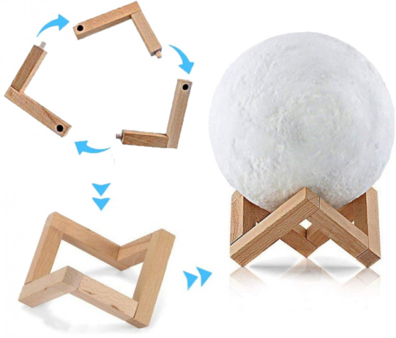 Ночник Луна на пульте МАЛЕНЬКАЯ настольный cветильник 3Dсенсорное управление 10 см Київ