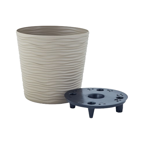 Вазон Ф'южн зі вставкою 36*34см низький какао Алеана Житомир - фото 1