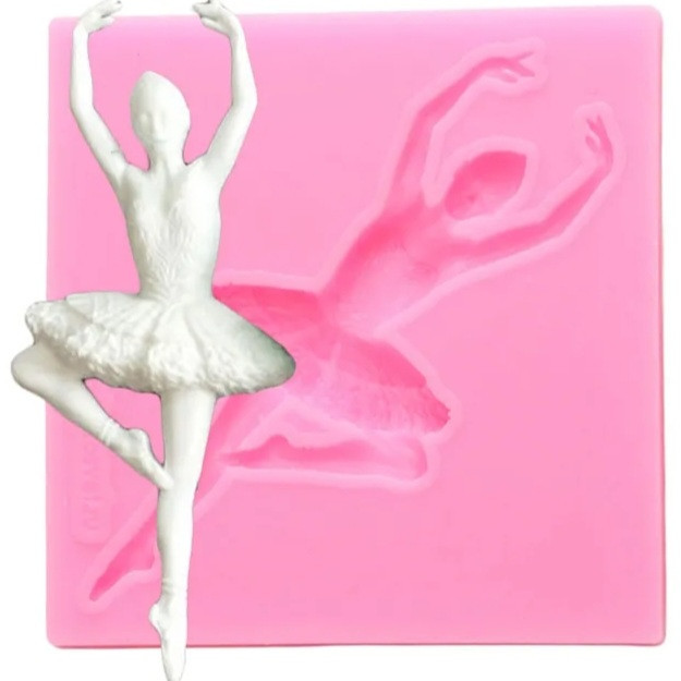 Форма силіконова Балерина 84 на 84 мм рожевий Київ - фото 1