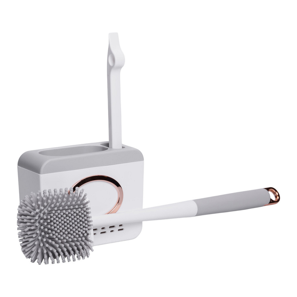 Household Комплект аксесуарів для туалету з підставкою 13×5.5×42 (см) Сірий HP-35015-48G Коломия - фото 4