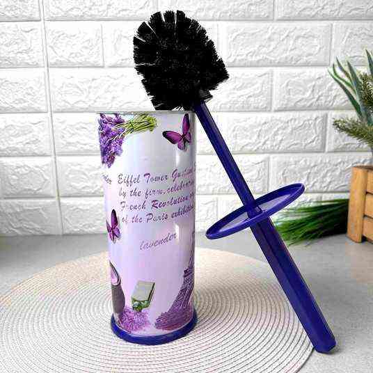 Йоржик для унітазу високий з малюнком "ELIF" Білий мармур Харків