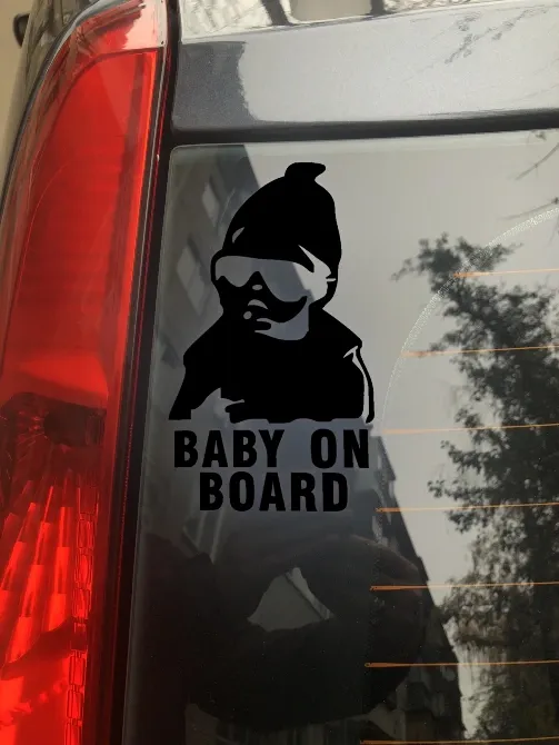 Наклейка на авто Baby on board Чёрная Киев - изображение 1