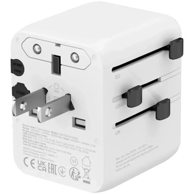 Зарядний пристрій Canyon OnTour 20 2xUCB-C + USB-A EU/UK/US/AUS 20W White (CNS-TA20W1005W) Вінниця - фото 7