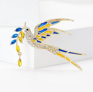Брошь для одежды в украинском стиле Ласточка Киев - изображение 1
