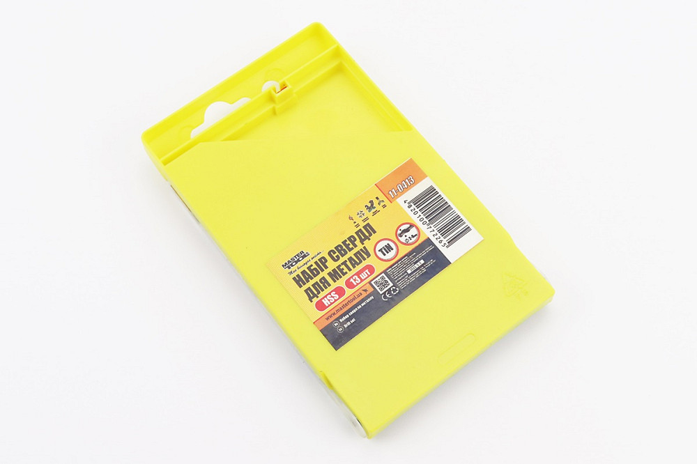 Набір свердел по металу 13шт D-2/2,5/3/3,5/4/4,5/5/5,5/6/6,5/7/7,5/8мм HSS TiN 11-0413 Київ - фото 2