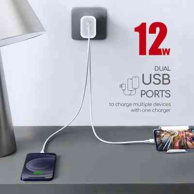 Зарядное устройство Intaleo 12W Fast Charge 2USB 2.4A white (1283126578281) Винница