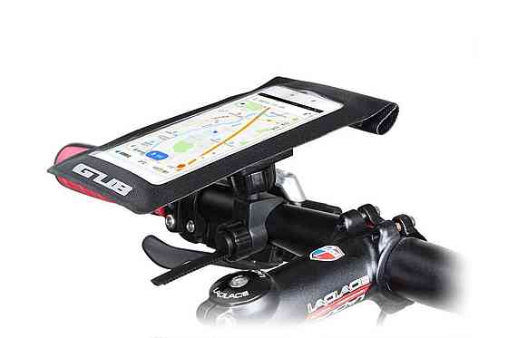 Тримач-чохол телефону 175х108мм на кермо, Ziplock, сенсорна плівка, вологозахисний, швидкознімний, регульований, чорний GUB 919 Київ