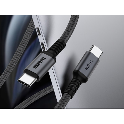 Дата кабель USB-C to USB-C 1.0m PD 100W black-grey Armorstandart (ARM69370) Вінниця - фото 2