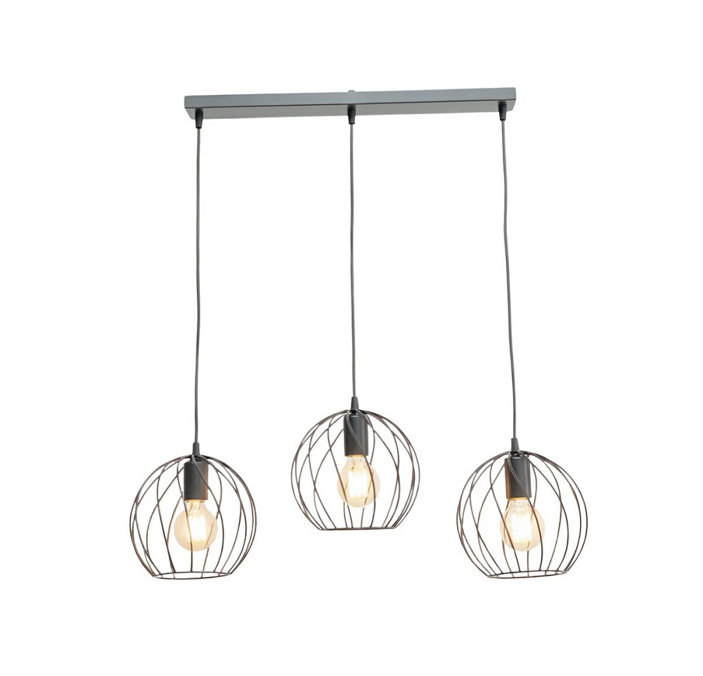 VALESO Підвісний світильник на три плафони VALESO -3 Лофт чорний E27 Коломия - фото 3