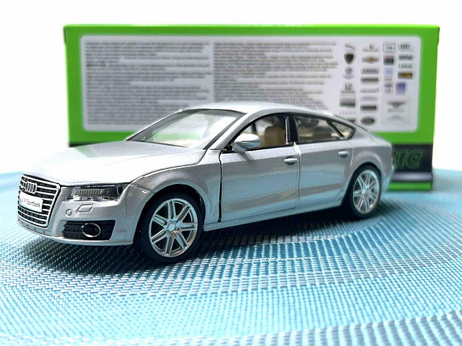 Машина металева Автопром Audi A7 Sportback світло звук відчиняються двері 1:32 Сіра (68319) Чернігів - фото 1