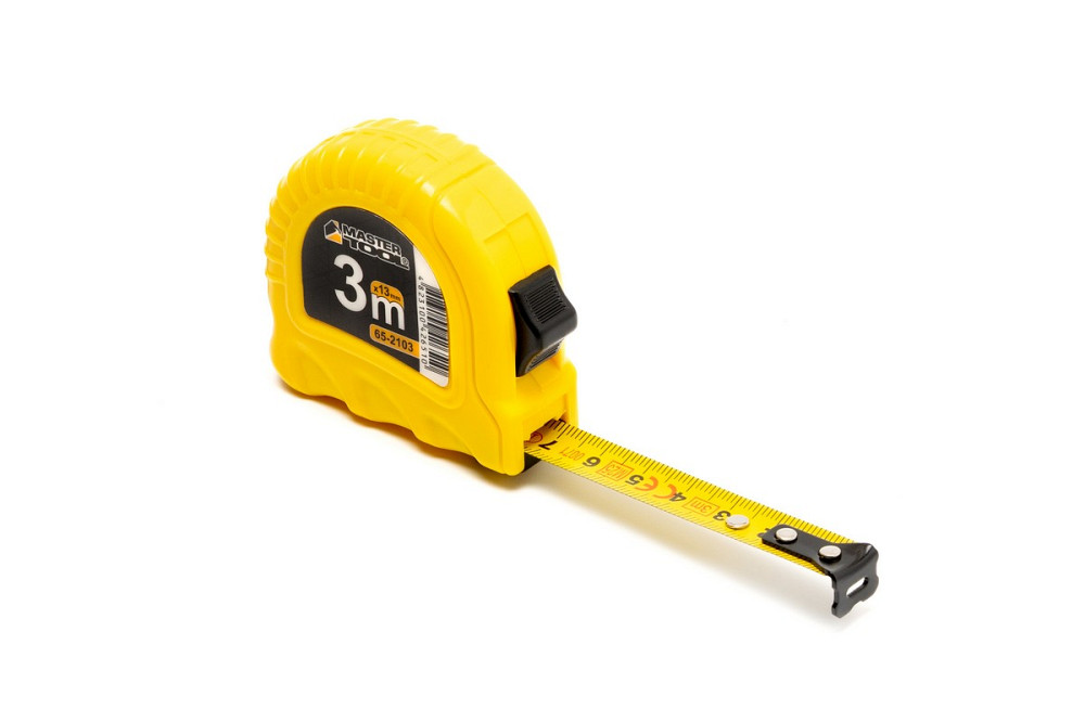 MASTERTOOL Рулетка MASTERTOOL 3 м×13 мм фіксатор полотна кнопка STOP протиковзний гачок 65-2103 Киев - изображение 1