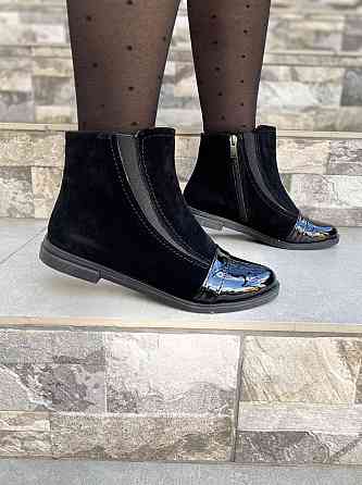 Maxi Жіночі черевики Maxi чорні замша+лак весна-осінь 36р.-23.5см 37р.-24см 38р.-25см 40р.-26см Коломыя
