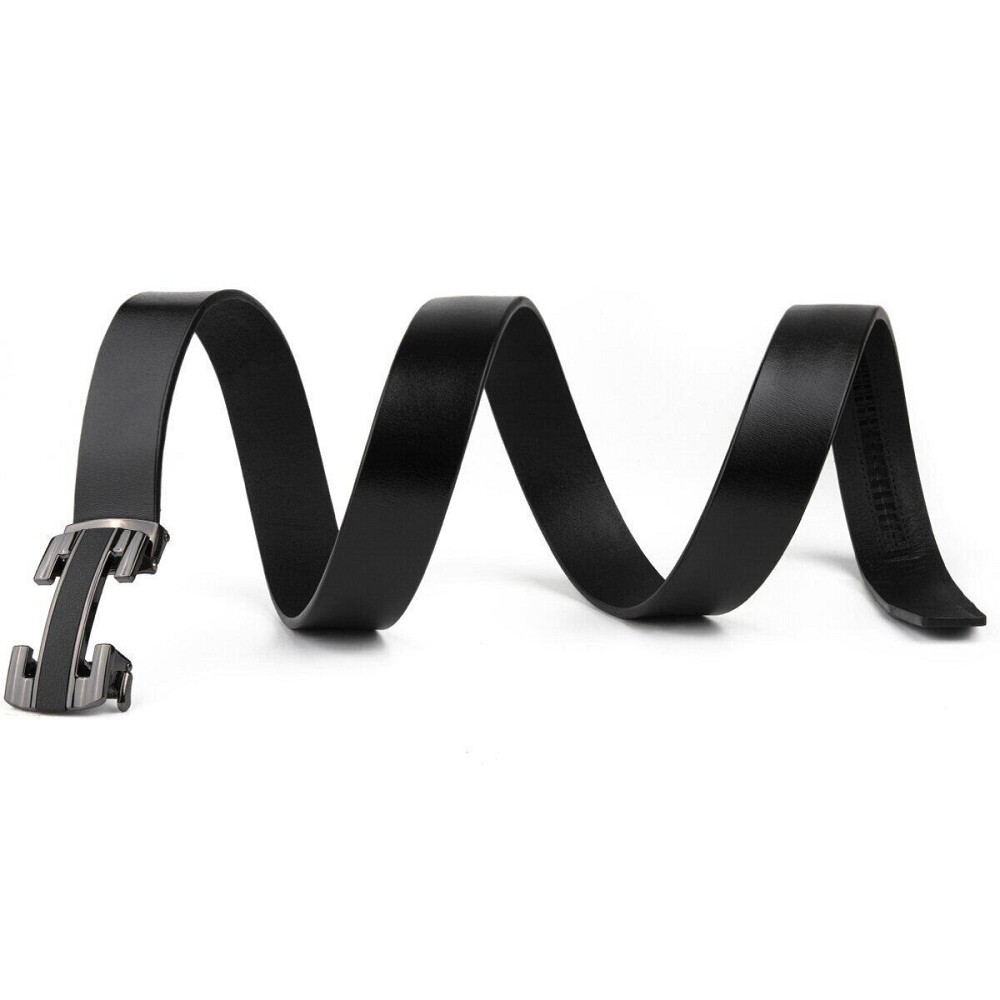 Ремень мужской с пряжкой уголки Vintage 20262 Черный Киев - изображение 8