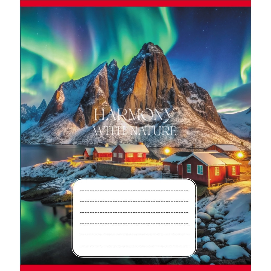 Зошит загальний "Гармонія з природою" 060-610277K-1 в клітинку, 60 аркушів Вінниця - фото 1