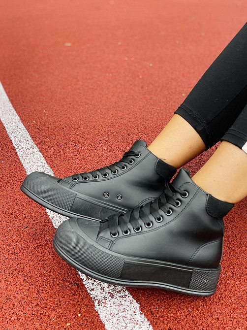 No brend Кеди жіночі M119-1 чорні (весна-осінь, еко-шкіра) (4748) Коломия - фото 5