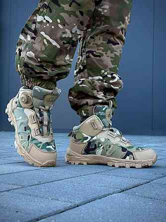 Тактичні демісезонні військові черевики мультикам для чоловіків зносостійке взуття весна-осінь прошиті Львів