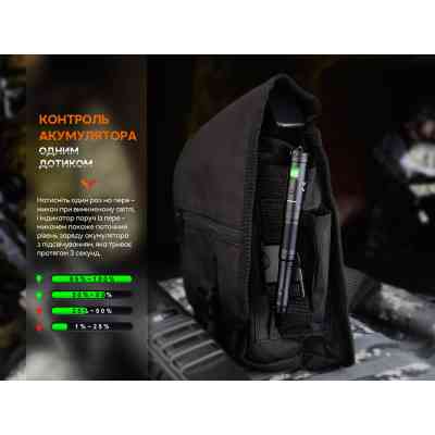 Тактична ручка Fenix T6 з ліхтариком Blue (T6-Blue) Вінниця