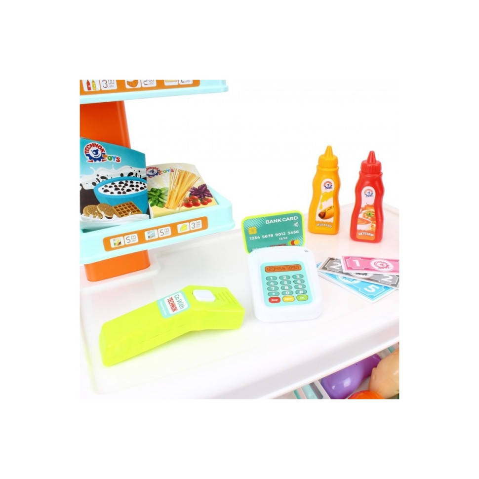 Ігровий дитячий набір "Маркет" 0730TXK прилавок з полицями, кошик, різні продукти Вінниця - фото 5