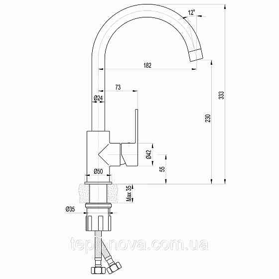 Смеситель для кухни TOPAZ CORSICA TC 8809-H48 Черновцы