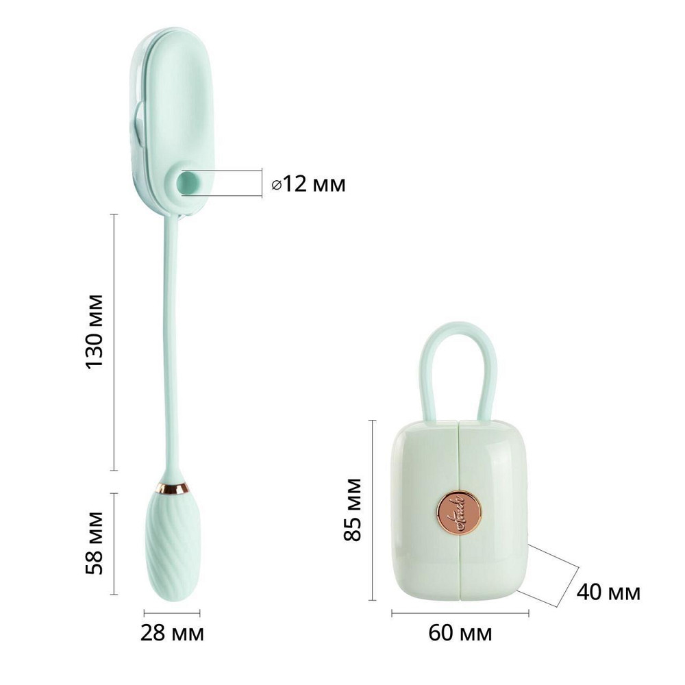 Вакуумный клиторальный стимулятор Otouch Louis Vibrate Teal с виброяйцом, в кейсе Sex Aura Киев - изображение 2
