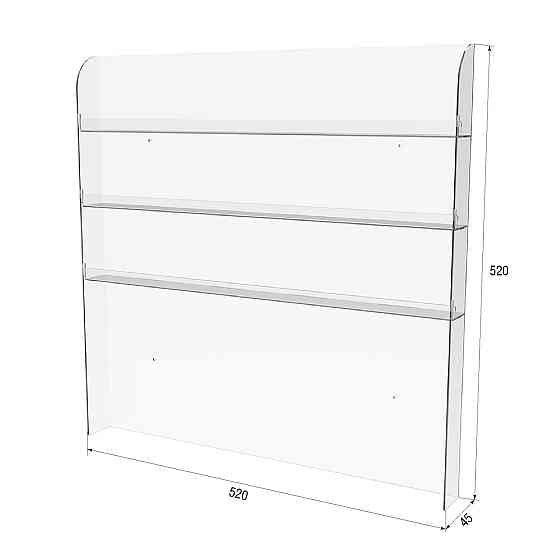 Стенд для лаков EKOSTAR 520х45х520 мм 3 яруса Киев