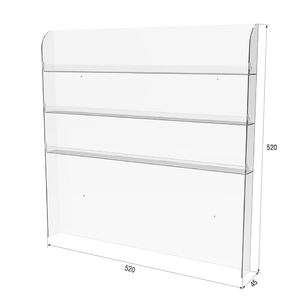 Стенд для лаков EKOSTAR 520х45х520 мм 3 яруса Киев - изображение 2