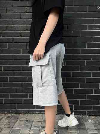 Женские повседневные оверсайз шорты карго-бермуды двунитка Одесса