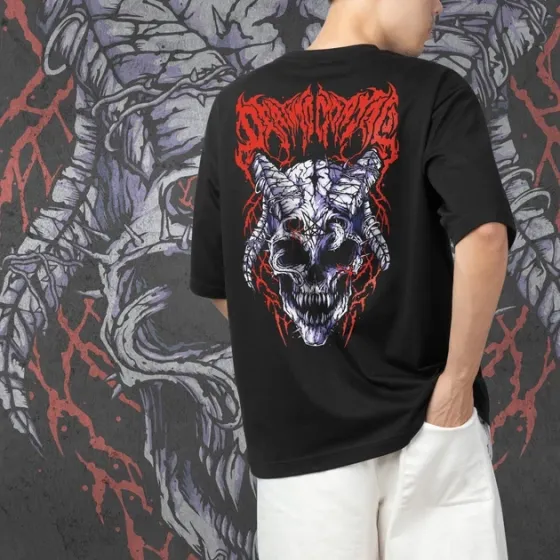 Футболка чоловіча з  принтом Demon Skul Розмір 48 Дніпро