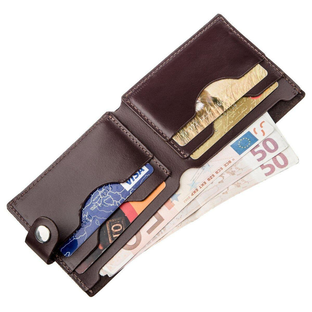 Портмоне горизонтальне чоловіче SHVIGEL 16214 Коричнева Київ - фото 6