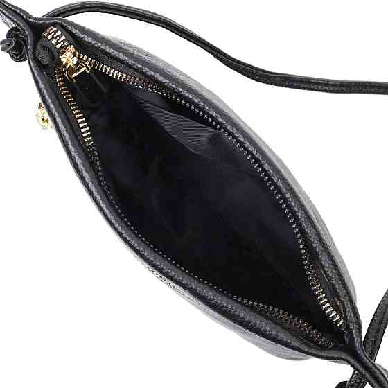 Жіноча трапецієподібна сумка з натуральної шкіри Vintage 22395 Чорна Київ