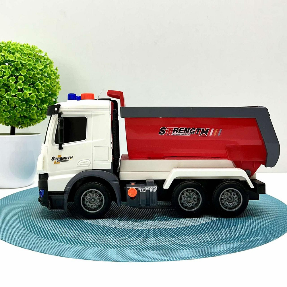 Спецтехніка Самоскид світло звук інерційний механізм рухомий кузов Червоний (687-54C) Чернігів - фото 4